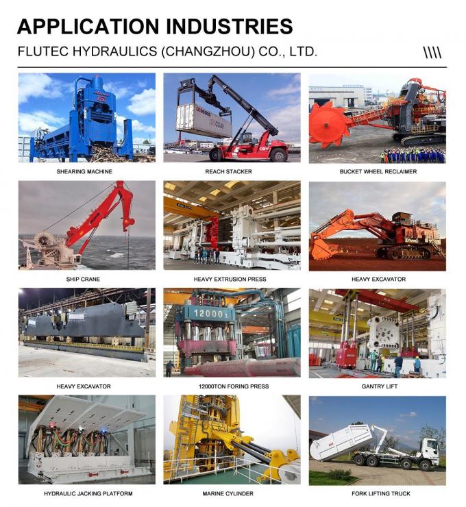ISO9001 4000 τόνων προσαρμοσμένος υδραυλικός κύλινδρος μεγάλου μεγέθους για πλατφόρμα ανύψωσης 7